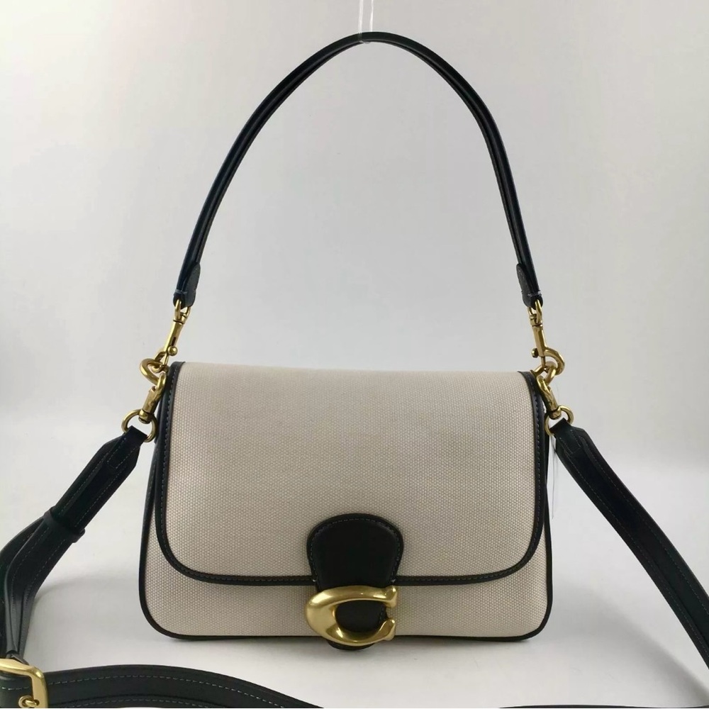 NWOT Coach Soft Tabby Canvas and Leather